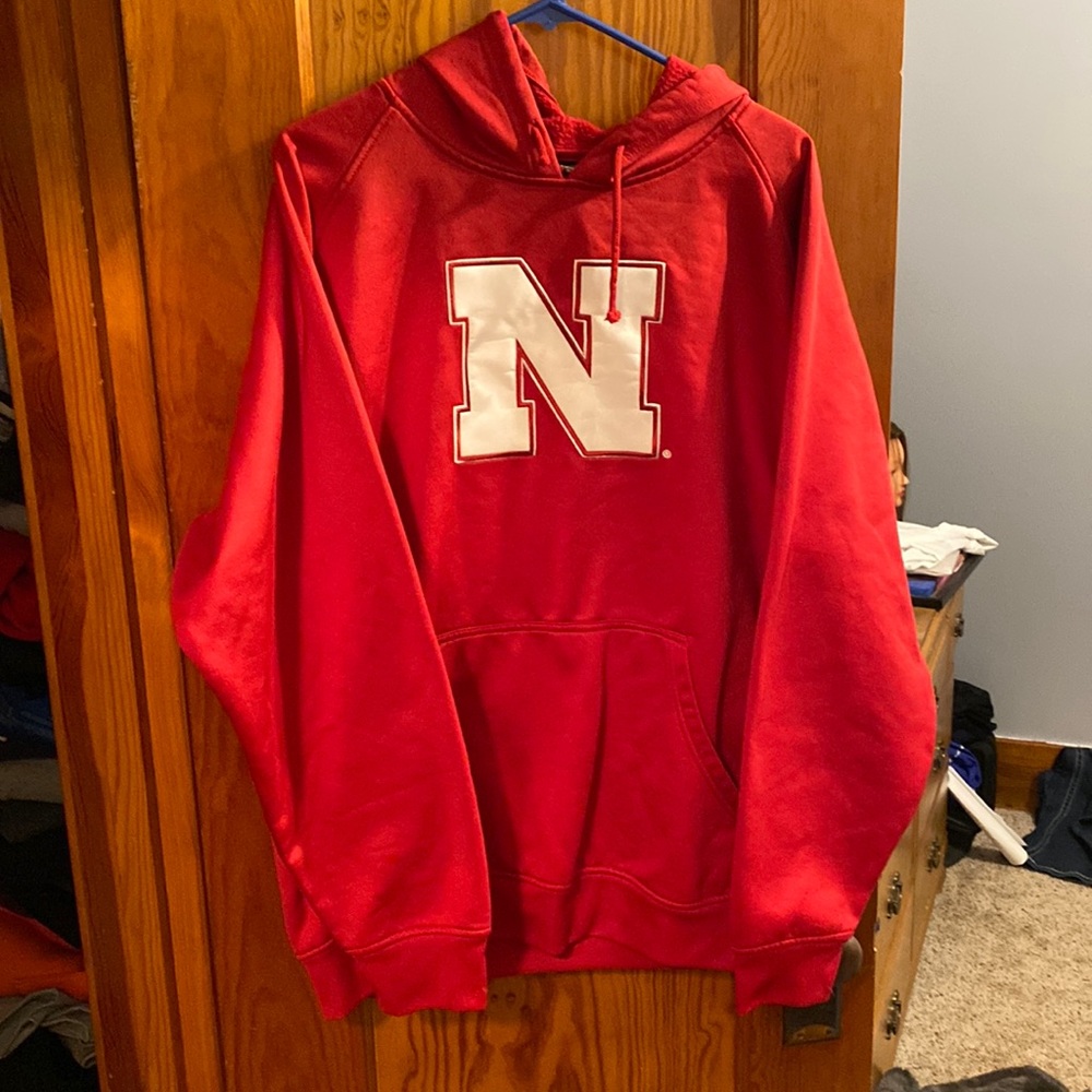 Nebraska huskers sweatshirt.